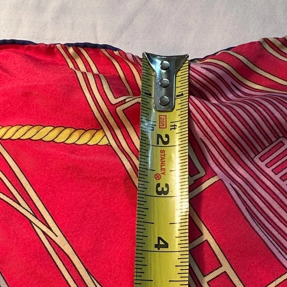 Hermès Paris Red Nautical Silk Scarf - Picture 9 of 11